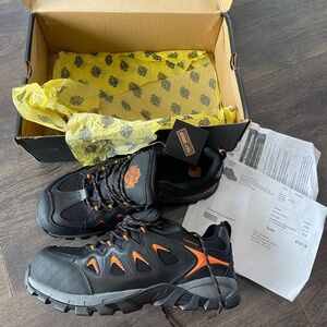 New in box men’s Harley Davidson Composite Toe Eastfield WP Metal Free Work Shoe